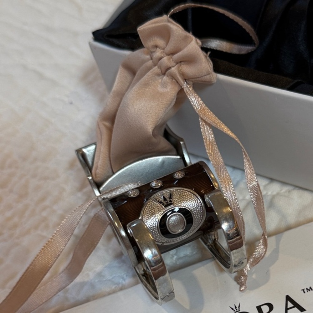Pandora Silver and Cream Charm Bracelet